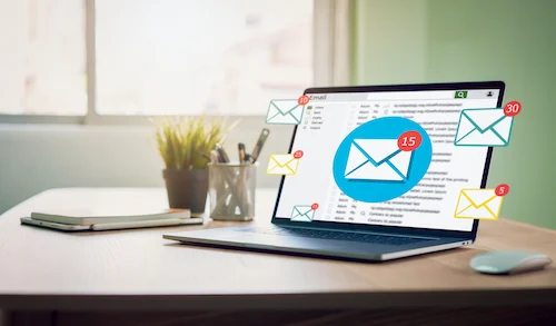 Notification email sur l'ordinateur.